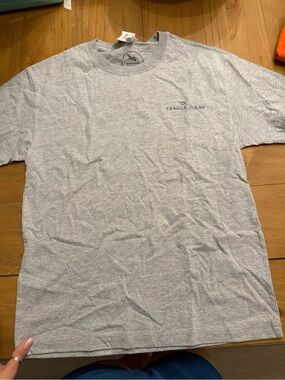 Bella Canvas Heather Gray Short Sleeve Tee with Fragile Ocean Logo - Light Gray